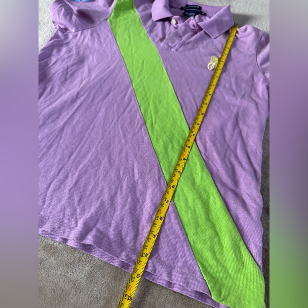 Ralph Lauren Golf Purple Green Sash Polo Shirt Women’s XL - Picture 7 of 9